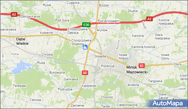 mapa Stojadła, Stojadła na mapie Targeo