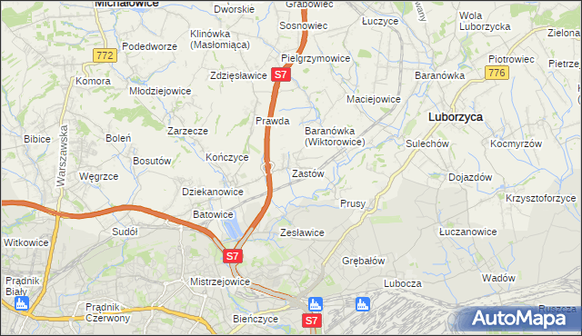 mapa Zastów, Zastów na mapie Targeo