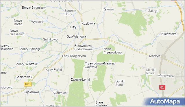 mapa Przewodowo-Majorat, Przewodowo-Majorat na mapie Targeo