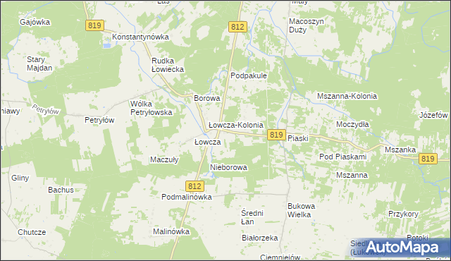 mapa Tomaszówka gmina Sawin, Tomaszówka gmina Sawin na mapie Targeo