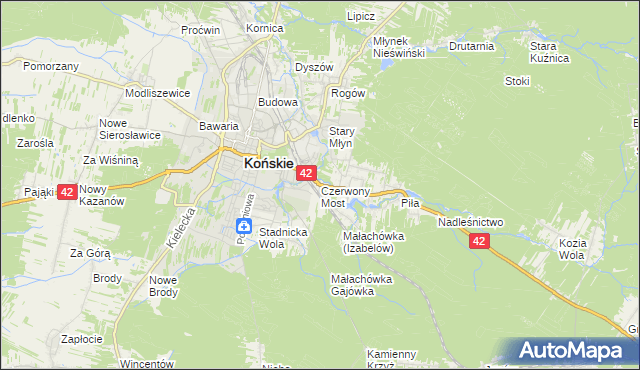 mapa Czerwony Most, Czerwony Most na mapie Targeo