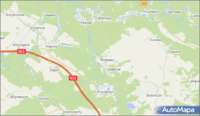 mapa Różewko, Różewko na mapie Targeo