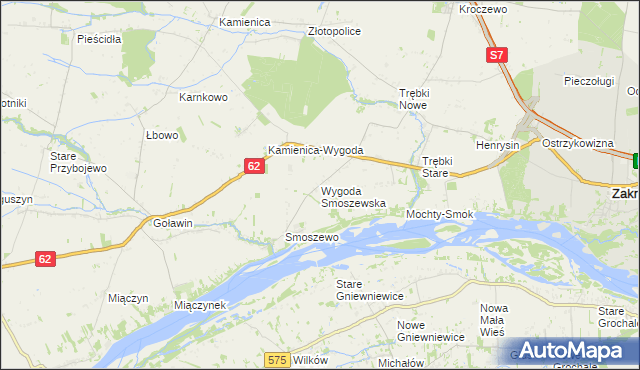 mapa Wygoda Smoszewska, Wygoda Smoszewska na mapie Targeo