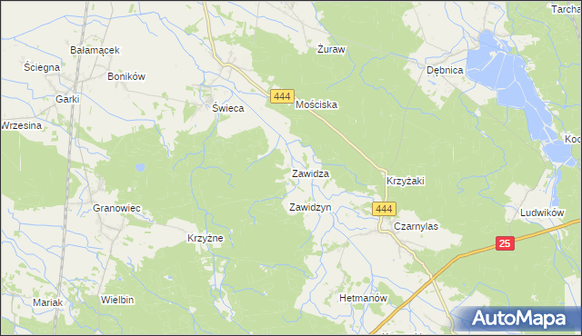 mapa Zawidza gmina Odolanów, Zawidza gmina Odolanów na mapie Targeo