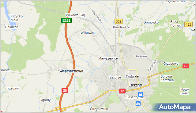 mapa Maryszewice, Maryszewice na mapie Targeo