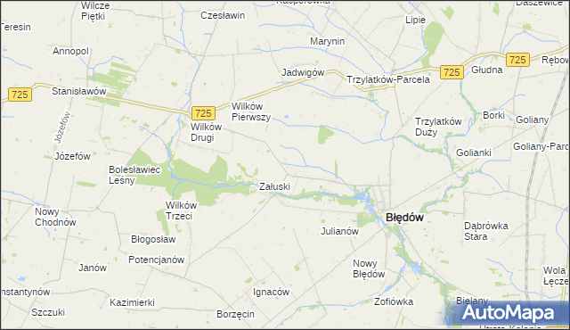 mapa Tomczyce gmina Błędów, Tomczyce gmina Błędów na mapie Targeo