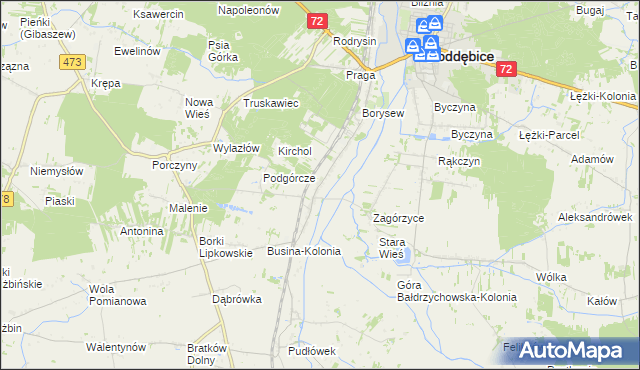 mapa Bałdrzychów, Bałdrzychów na mapie Targeo