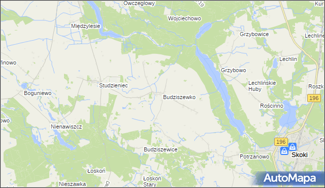mapa Budziszewko, Budziszewko na mapie Targeo