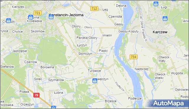 mapa Cieciszew, Cieciszew na mapie Targeo