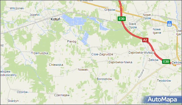 mapa Cisie-Zagrudzie, Cisie-Zagrudzie na mapie Targeo