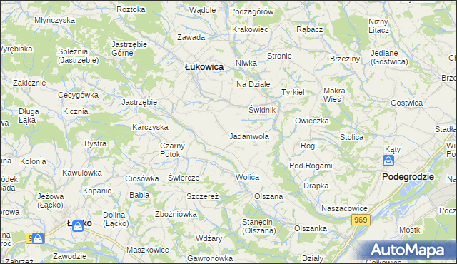 mapa Jadamwola, Jadamwola na mapie Targeo