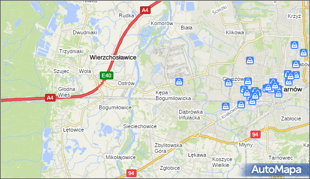 mapa Kępa Bogumiłowicka, Kępa Bogumiłowicka na mapie Targeo