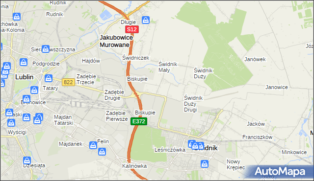 mapa Kolonia Świdnik Mały, Kolonia Świdnik Mały na mapie Targeo