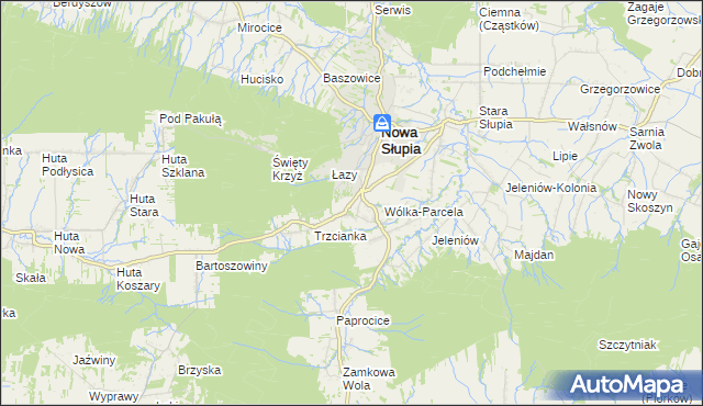 mapa Milanowska Wólka, Milanowska Wólka na mapie Targeo