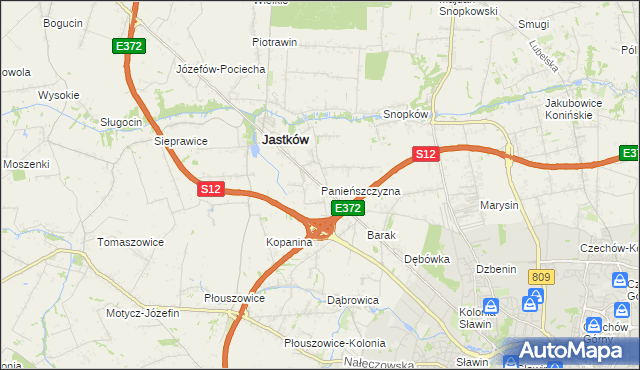 mapa Panieńszczyzna, Panieńszczyzna na mapie Targeo
