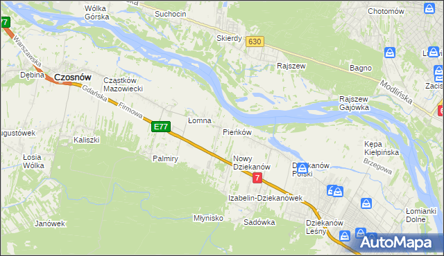 mapa Pieńków, Pieńków na mapie Targeo
