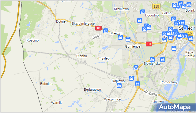 mapa Przylep, Przylep na mapie Targeo