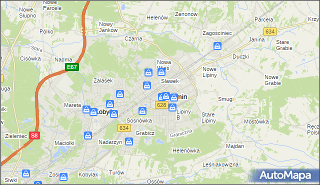 mapa Wołomin, Wołomin na mapie Targeo