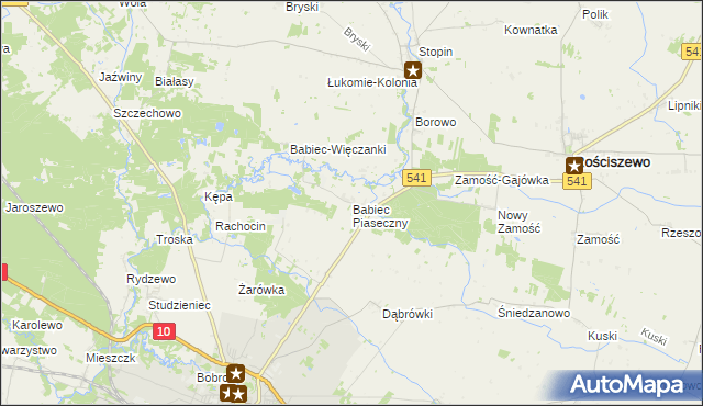 mapa Babiec Piaseczny, Babiec Piaseczny na mapie Targeo