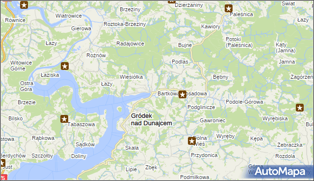 mapa Bartkowa-Posadowa, Bartkowa-Posadowa na mapie Targeo