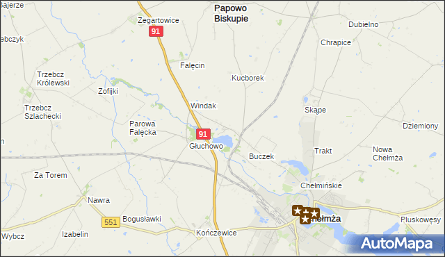 mapa Bielczyny, Bielczyny na mapie Targeo