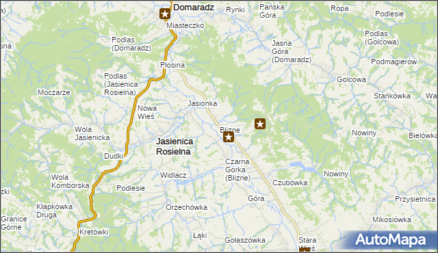 mapa Blizne, Blizne na mapie Targeo