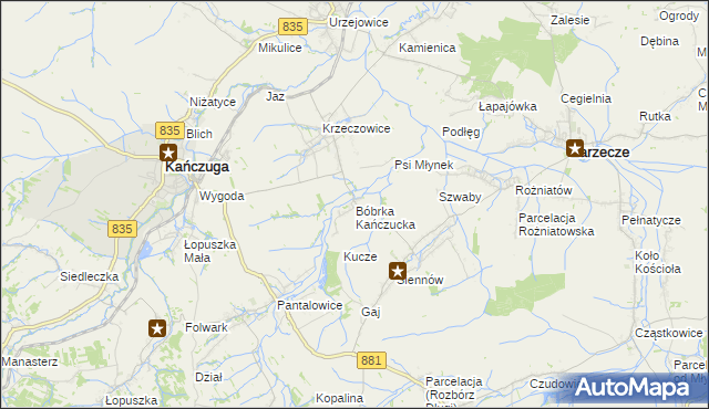 mapa Bóbrka Kańczucka, Bóbrka Kańczucka na mapie Targeo