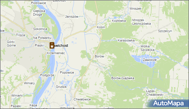 mapa Borów gmina Annopol, Borów gmina Annopol na mapie Targeo
