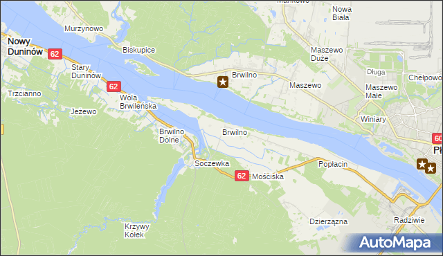 mapa Brwilno gmina Nowy Duninów, Brwilno gmina Nowy Duninów na mapie Targeo