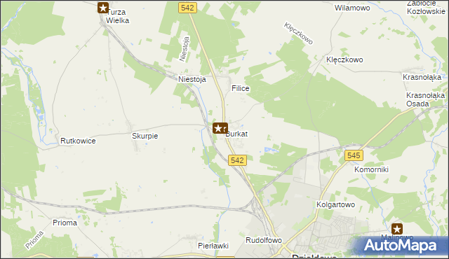 mapa Burkat, Burkat na mapie Targeo