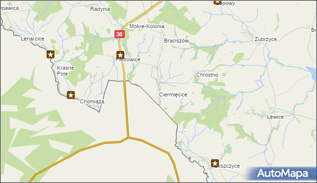 mapa Ciermięcice, Ciermięcice na mapie Targeo
