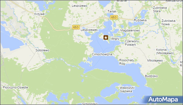 mapa Cimochowizna, Cimochowizna na mapie Targeo