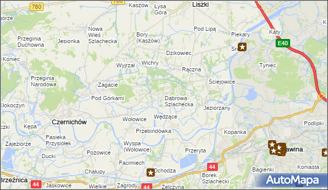 mapa Dąbrowa Szlachecka, Dąbrowa Szlachecka na mapie Targeo