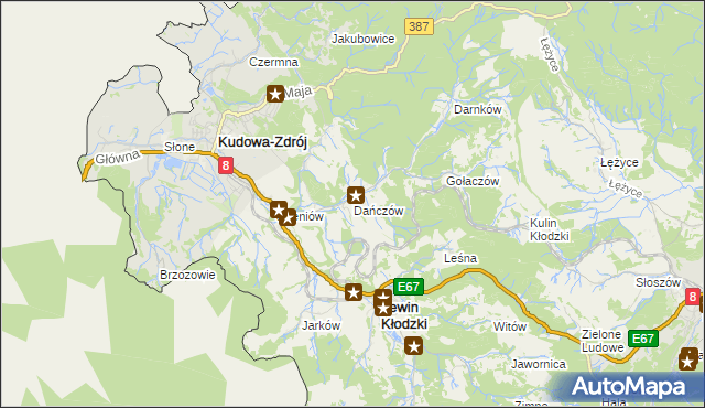 mapa Dańczów, Dańczów na mapie Targeo