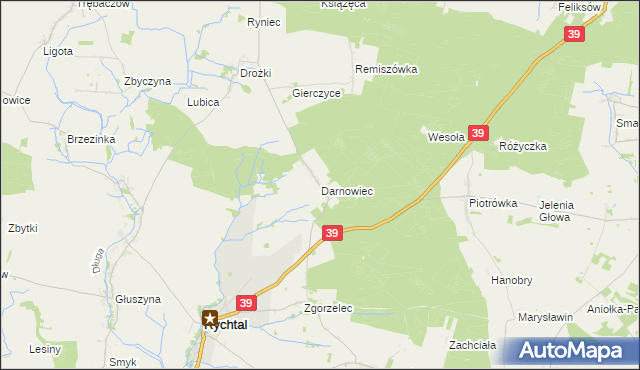 mapa Darnowiec, Darnowiec na mapie Targeo
