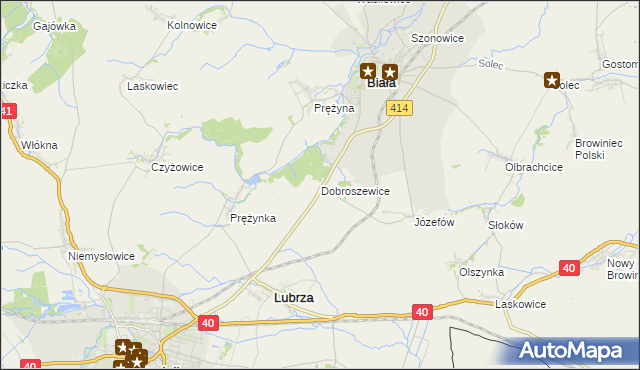mapa Dobroszewice, Dobroszewice na mapie Targeo