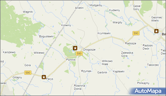 mapa Drogosze, Drogosze na mapie Targeo
