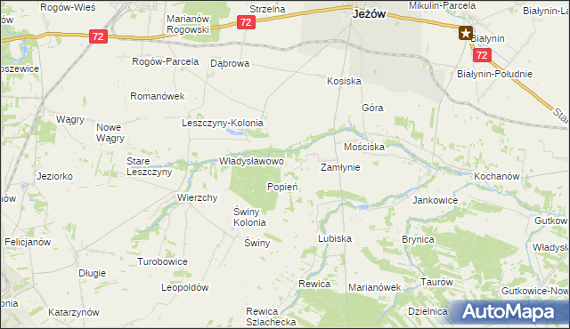 mapa Frydrychów, Frydrychów na mapie Targeo