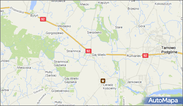 mapa Gaj Wielki, Gaj Wielki na mapie Targeo
