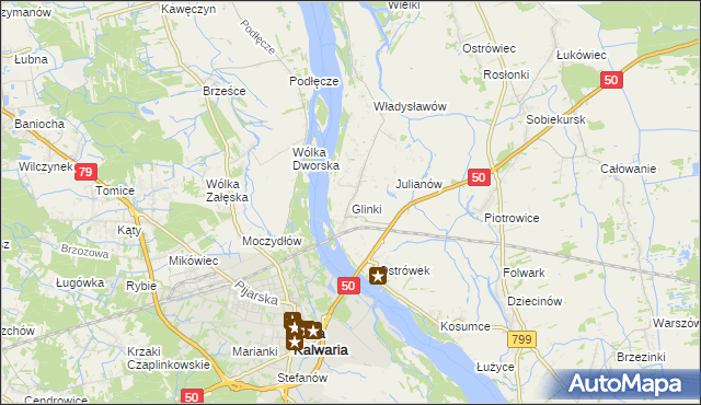 mapa Glinki gmina Karczew, Glinki gmina Karczew na mapie Targeo