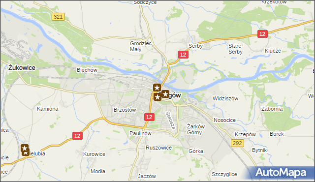 mapa Głogów, Głogów na mapie Targeo