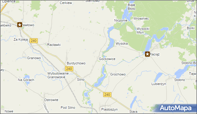 mapa Gockowice, Gockowice na mapie Targeo