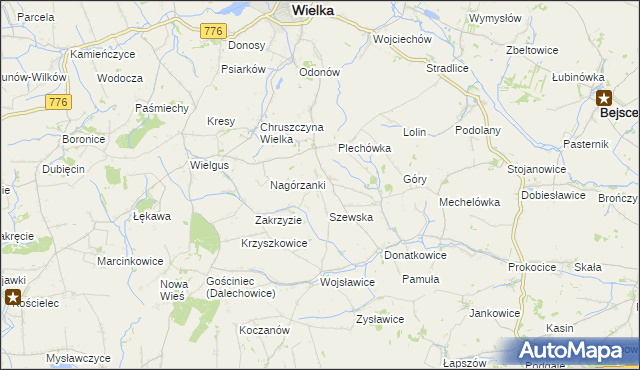 mapa Gorzków gmina Kazimierza Wielka, Gorzków gmina Kazimierza Wielka na mapie Targeo