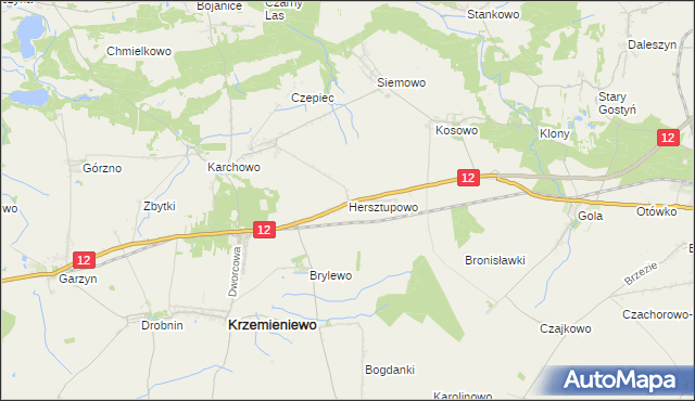 mapa Hersztupowo, Hersztupowo na mapie Targeo