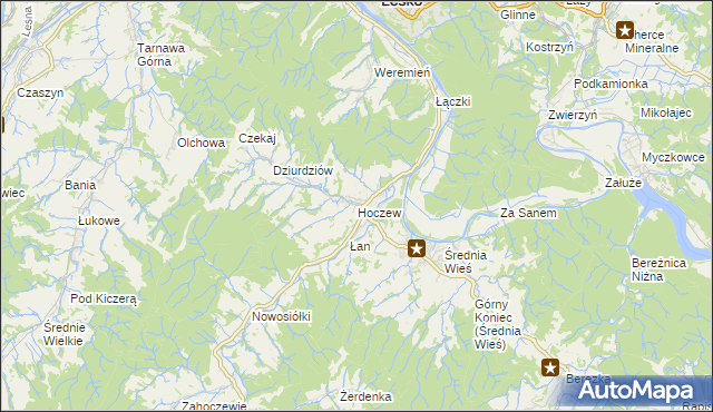 mapa Hoczew, Hoczew na mapie Targeo