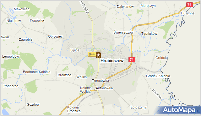 mapa Hrubieszów, Hrubieszów na mapie Targeo