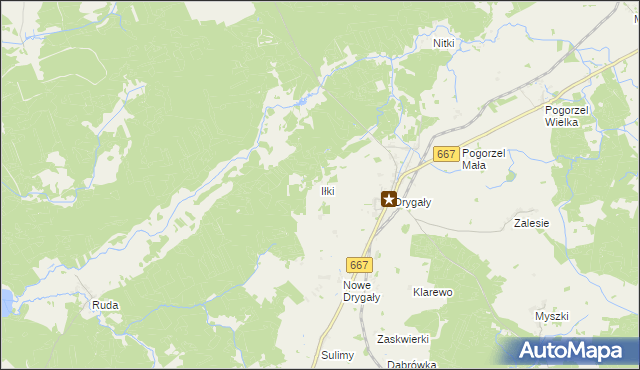 mapa Iłki, Iłki na mapie Targeo