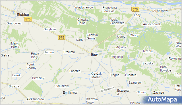 mapa Iłów, Iłów na mapie Targeo
