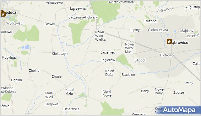 mapa Jagiełłów, Jagiełłów na mapie Targeo