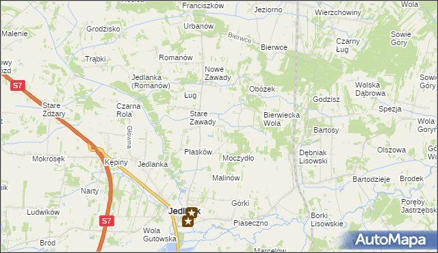 mapa Janki gmina Jedlińsk, Janki gmina Jedlińsk na mapie Targeo